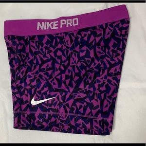 Nike Pro Purple Compression Shorts